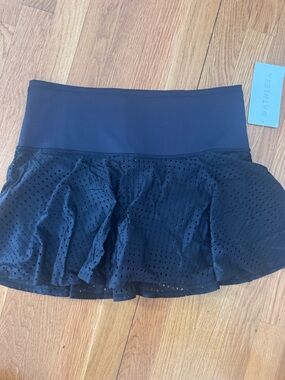 Athleta Black Perforated Mesh Athletic Skort